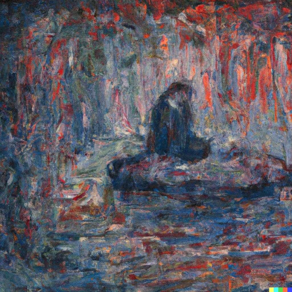 a representation of anxiety, painting by Claude Monet
